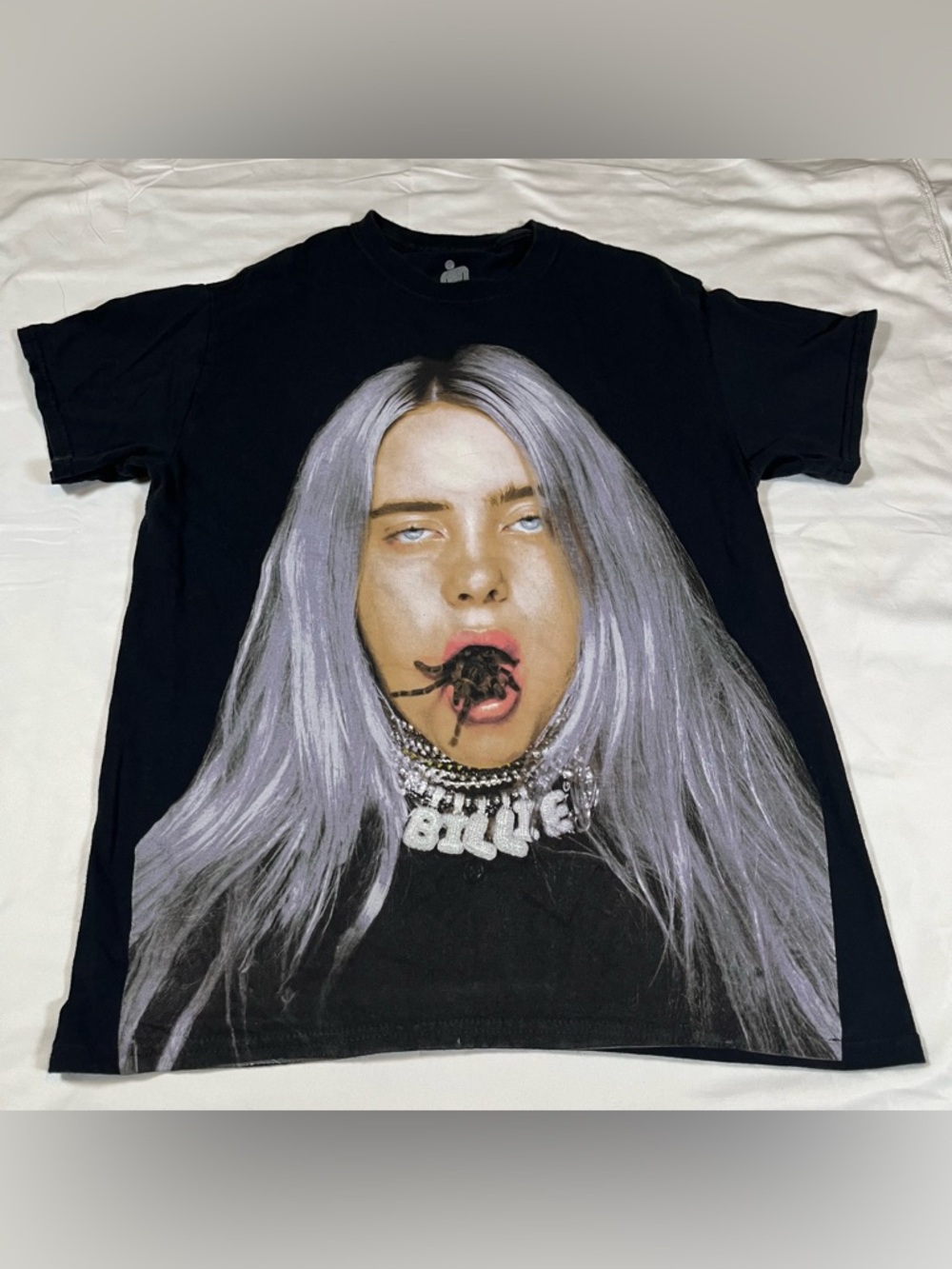 Billie Eilish T Shirt Tarantula Mouth Spider S Black When We Fall‎ Asleep